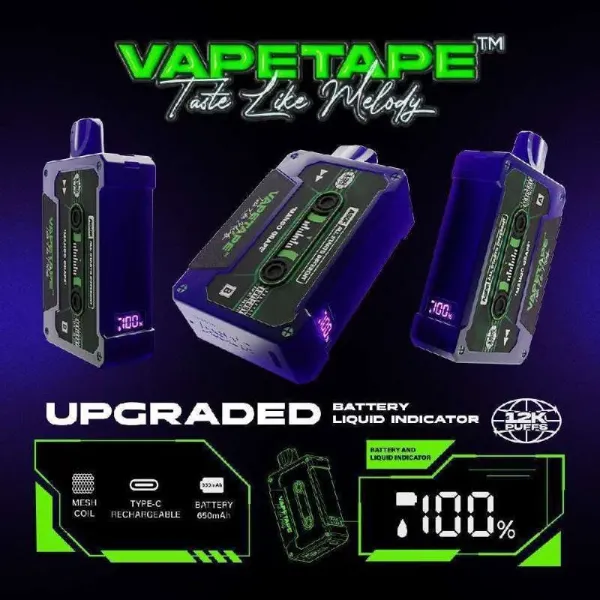 vape tape VAPETAPE 12,000puffs Disposable Pod Price in BD