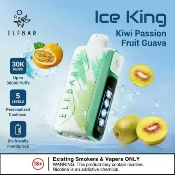ELFBAR ICE KING 30K  Kiwi Passion Fruit Guava