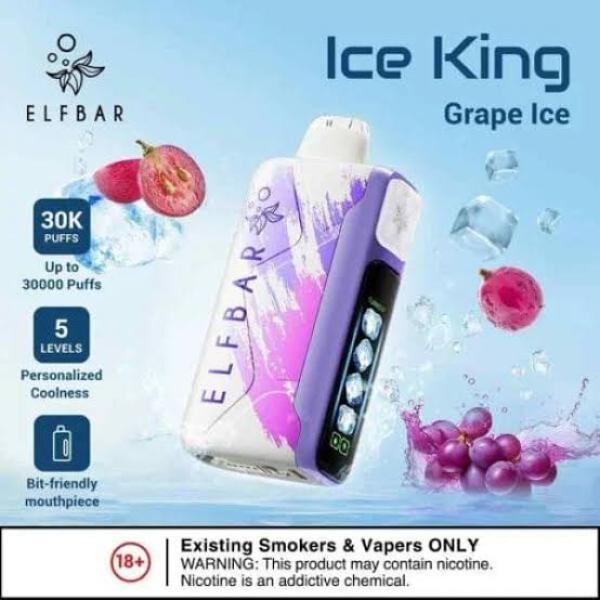 ELFBAR ICE KING 30K   Grape Ice