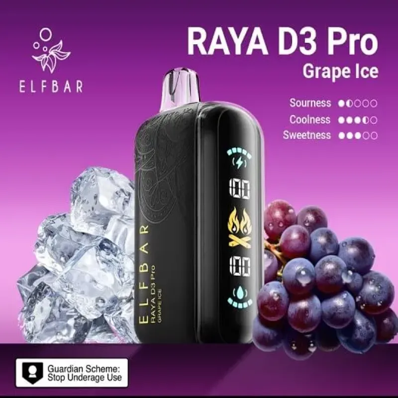 ELF BAR Raya D3 Pro- Grape Ice (30 000 Puffs)