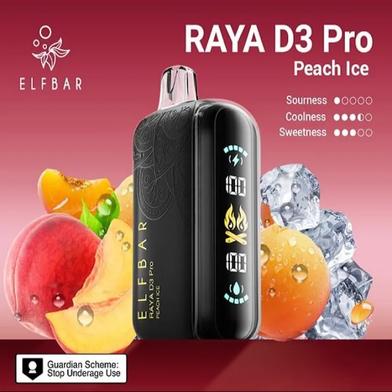 ELF BAR Raya D3 Pro- Peach Ice (30 000 Puffs)