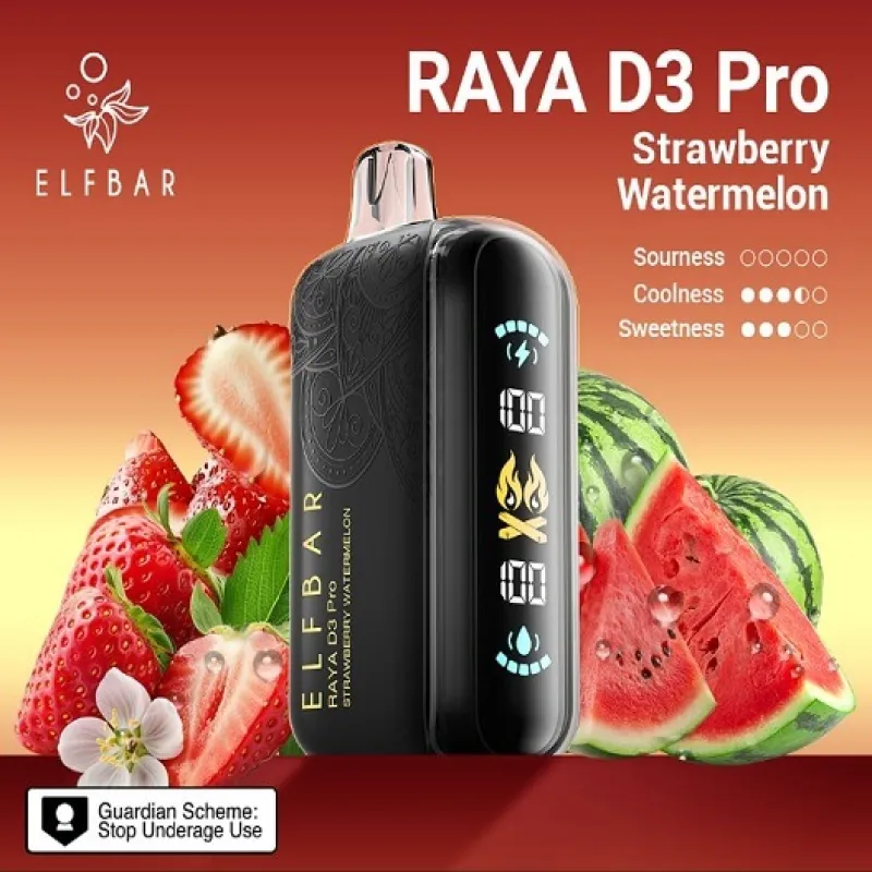 ELF BAR Raya D3 Pro- Strawberry watermelon (30 000 Puffs)