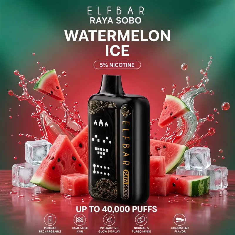 Elf Bar Raya SOBO 40K Puffs - Watermelon Ice