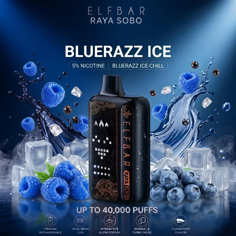 Elf Bar Raya SOBO 40K Puffs – Blue Razz Ice