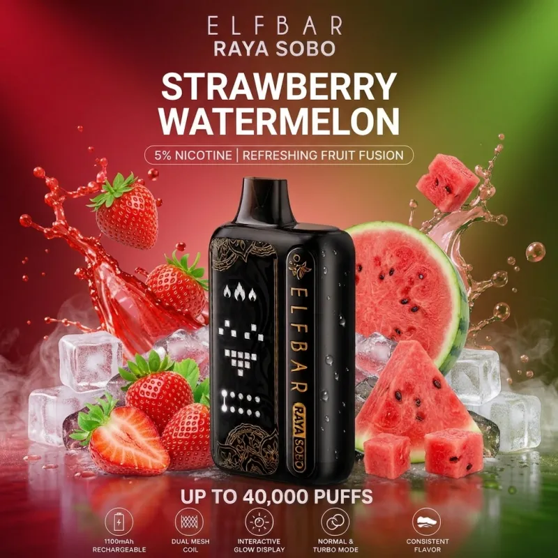 Elf Bar Raya SOBO 40K Puffs – Strawberry Watermelon